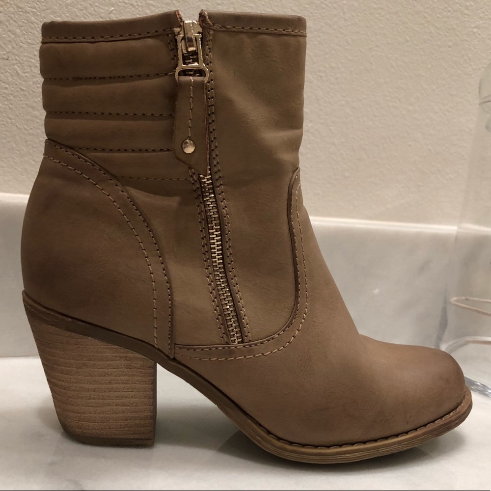 Tan booties